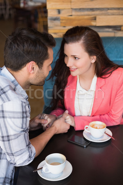 Aranyos pár randevú kávézó lány szeretet Stock fotó © wavebreak_media