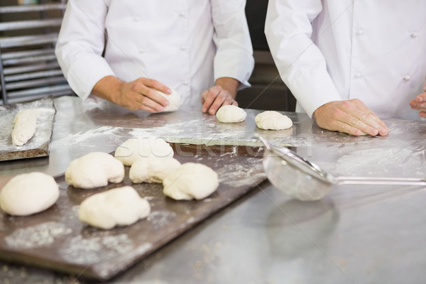 Kollegen Kneten Küche Bäckerei Mann Restaurant Stock foto © wavebreak_media