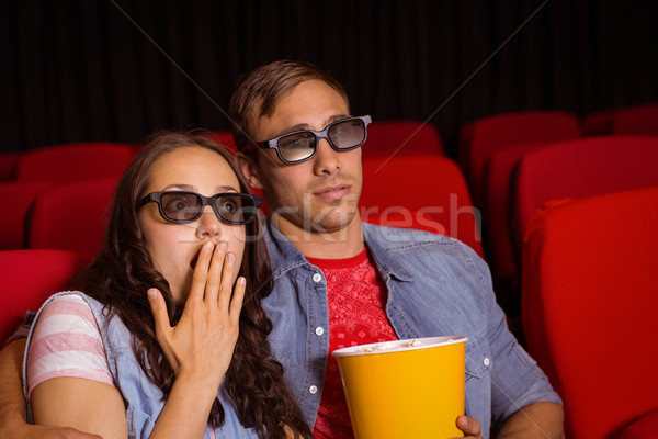 Young couple watching a 3d film Stock photo © wavebreak_media