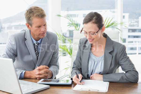 Smiling business partners working together Stock photo © wavebreak_media