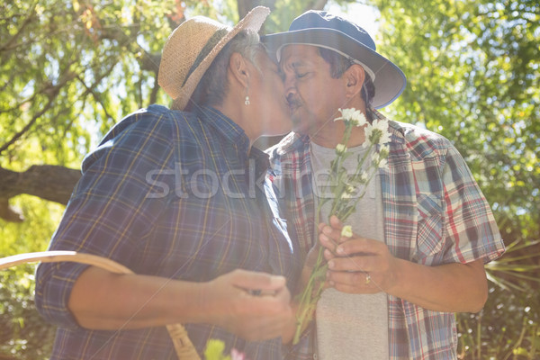 Sărutat grădină floare coş parc Imagine de stoc © wavebreak_media