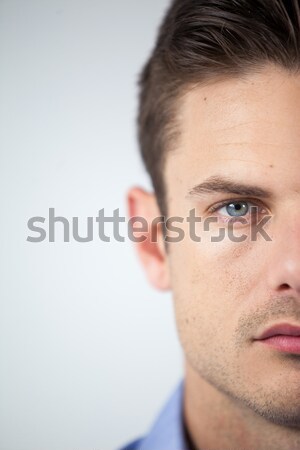 Mann tragen Kontaktlinsen weiß Auge Stock foto © wavebreak_media