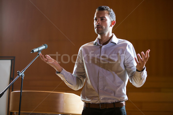 Business executive gesturing while giving a speech Stock photo © wavebreak_media