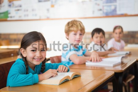 Cute pupils in class using laptop and tablet Stock photo © wavebreak_media