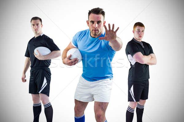 Sert rugby oyuncular çoklu adam spor Stok fotoğraf © wavebreak_media
