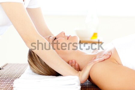 Foto d'archivio: Ritratto · donna · massaggio · spa · mano