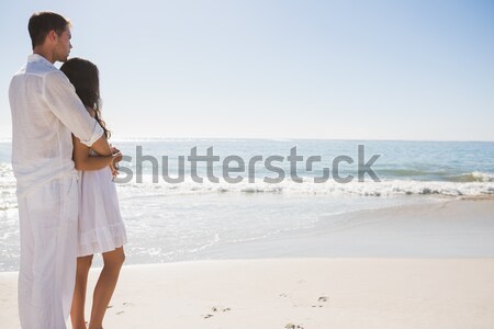 Gravidă mare plajă femei vară Imagine de stoc © wavebreak_media