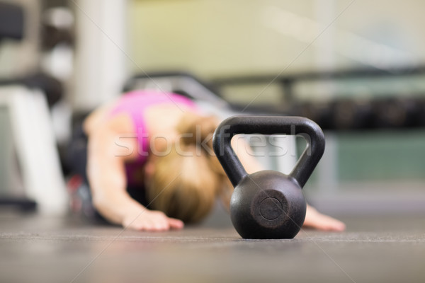 Kettle bell on floor in the gym Stock photo © wavebreak_media