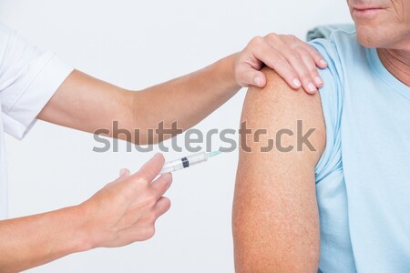 Imagine de stoc: Femeie · test · sânge · glucoza · monitoriza · alb