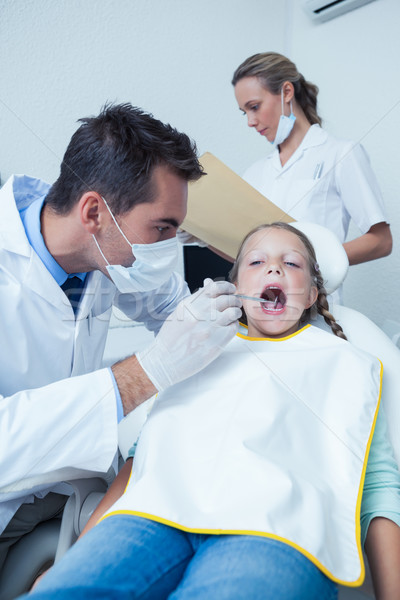 Erkek dişçi kızlar dişler diş hekimleri Stok fotoğraf © wavebreak_media