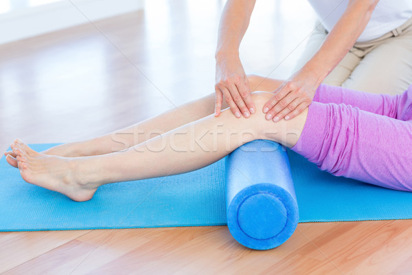 Trainer working with woman on exercise mat  Stock photo © wavebreak_media