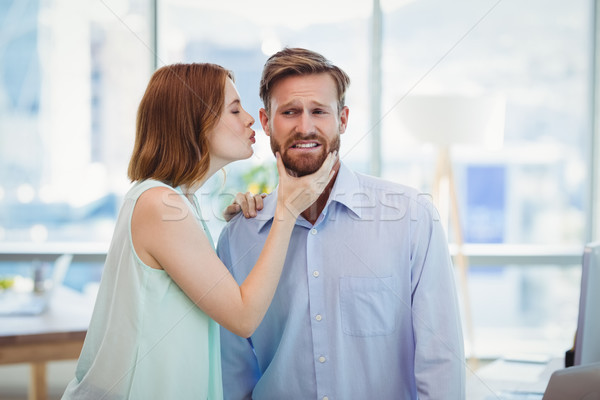 Сток-фото: привязчивый · женщину · целоваться · человека · служба · любви