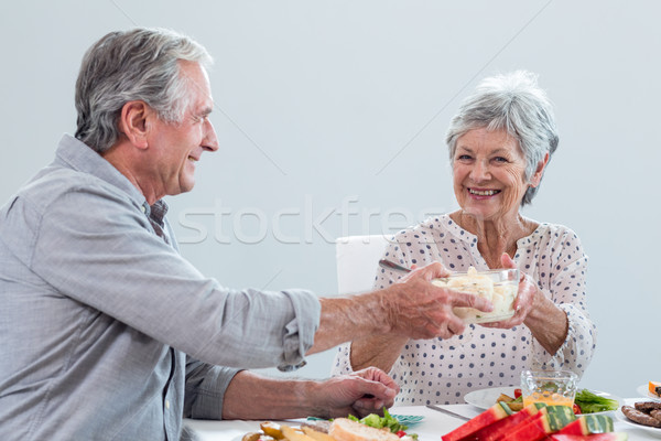 âgées couple déjeuner matin femme homme [[stock_photo]] © wavebreak_media