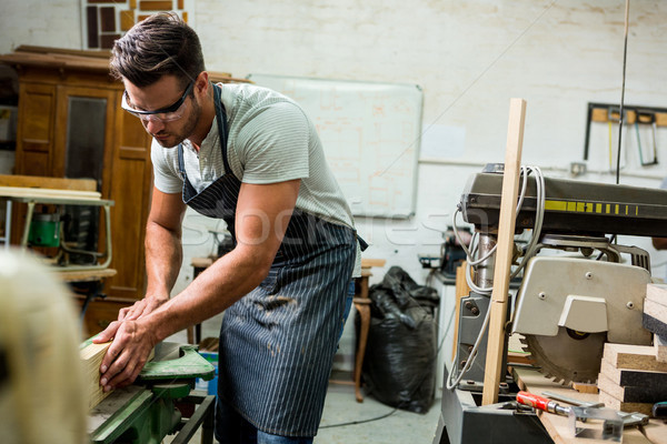 плотник рабочих человека древесины студию инструментом Сток-фото © wavebreak_media