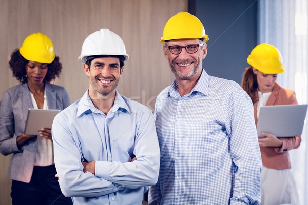 Stock foto: Porträt · zwei · stehen · Büro · Kollegen