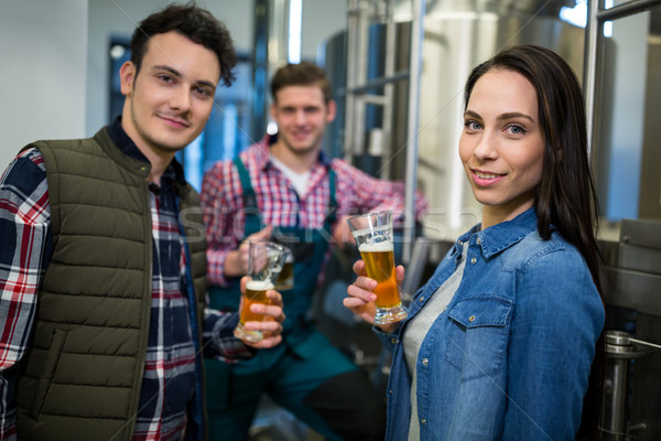 Bière verres brasserie usine portrait [[stock_photo]] © wavebreak_media