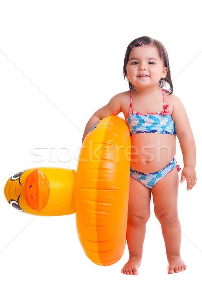 attractive little girl in studio Stock photo © weecy