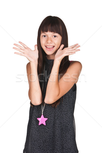 Séduisant adolescent posant studio fille sourire [[stock_photo]] © weecy