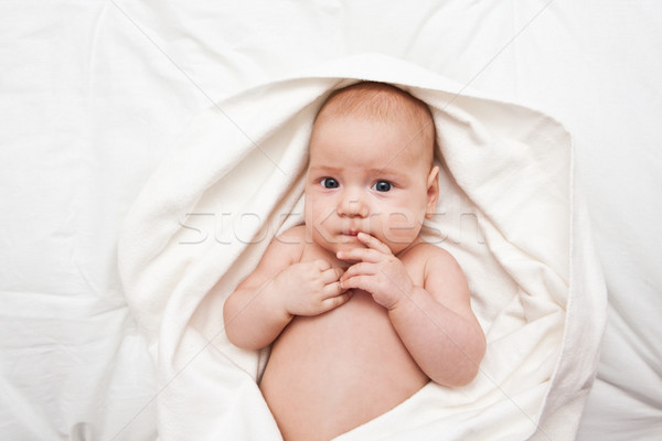 Adorable petite fille fille bébé heureux yeux [[stock_photo]] © weecy