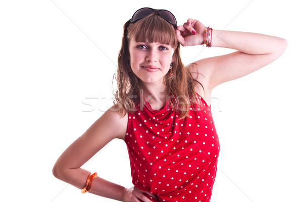 attractive woman in studio Stock photo © weecy