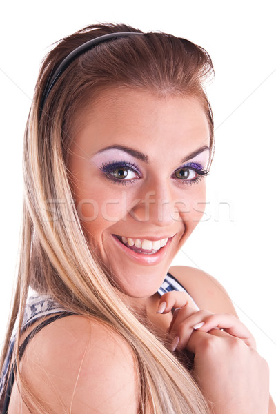 Jeune femme studio fille heureux mode peau [[stock_photo]] © weecy