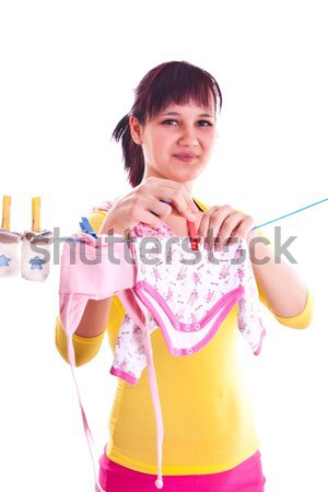 photo set of a housewife in a studio Stock photo © weecy