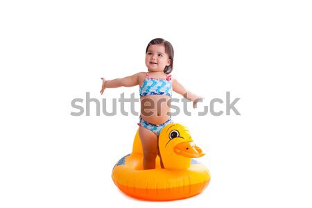 Séduisant petite fille studio adorable enfant plage [[stock_photo]] © weecy