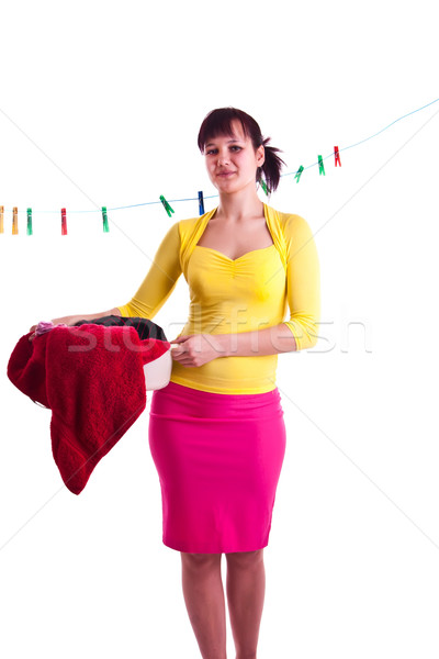 photo set of a housewife in a studio Stock photo © weecy