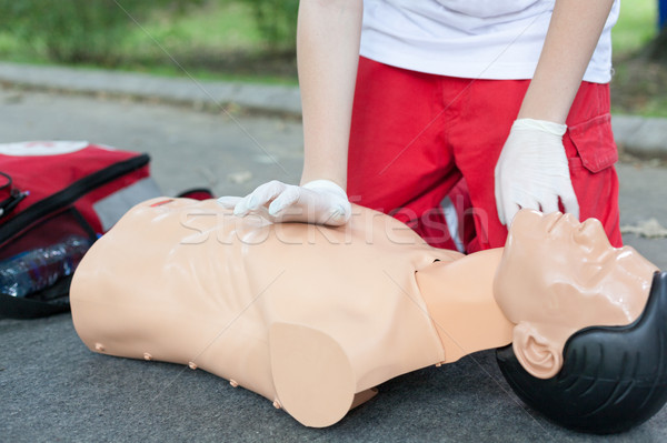 First aid. Cardiopulmonary resuscitation - CPR. Stock photo © wellphoto