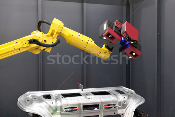 Roboter Arm 3D Scanner optische Stock foto © wellphoto