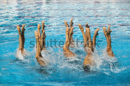Synchronized swimming Stock photo © wellphoto