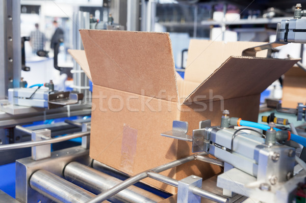 Stockfoto: Karton · pakket · vak · machine · automatisch