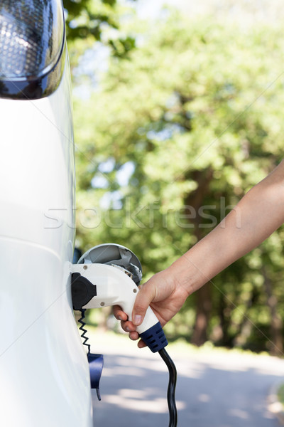Batterie Elektro-Auto elektrische Fahrzeug Auto Natur Stock foto © wellphoto