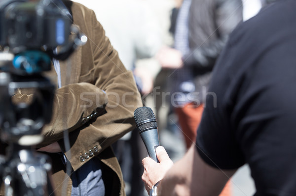Television interview Stock photo © wellphoto