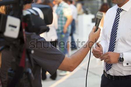 Media interview Stock photo © wellphoto