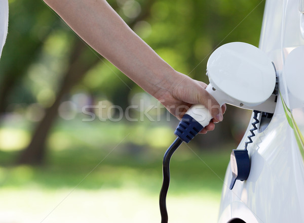 Charging an electric car Stock photo © wellphoto