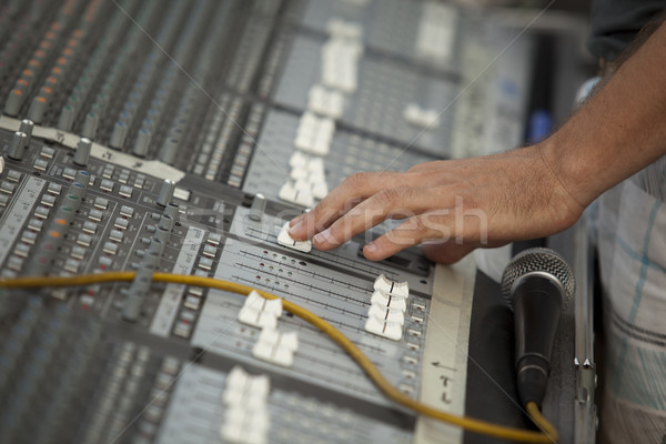 Suono musica mano party concerto digitale Foto d'archivio © wellphoto