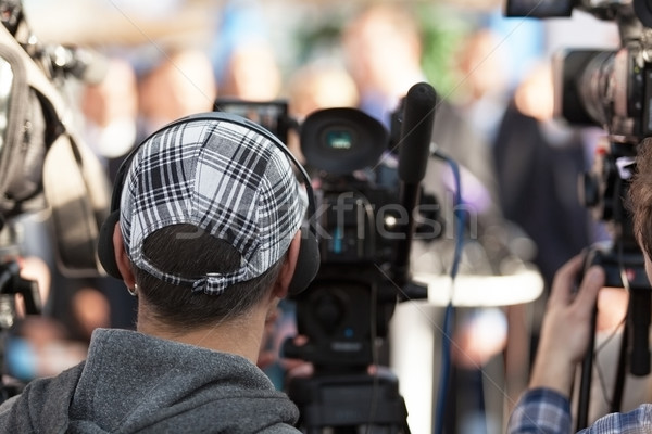 News conferenza evento videocamera televisione tecnologia Foto d'archivio © wellphoto