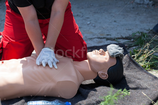First aid. Cardiopulmonary resuscitation (CPR) Stock photo © wellphoto