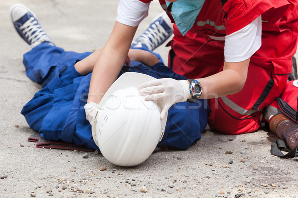 First aid after work accident
 Stock photo © wellphoto