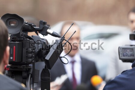 Videocamera evento professionali televisione tecnologia microfono Foto d'archivio © wellphoto