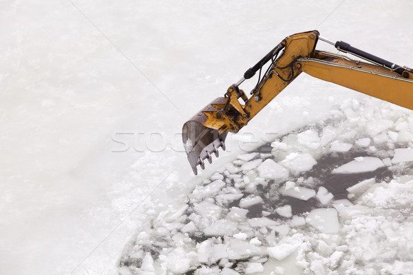 Eis Maschine Schnee Winter See kalten Stock foto © wellphoto