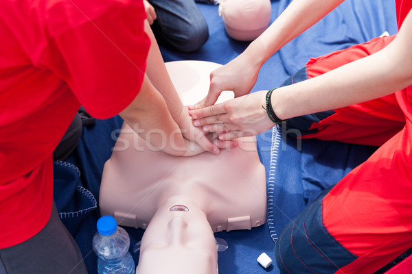 First aid training detail Stock photo © wellphoto