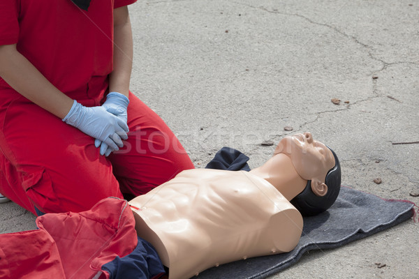 Primeros auxilios formación detalle médico muerte Foto stock © wellphoto