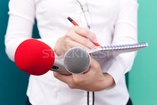 Journalist. News conference. Stock photo © wellphoto