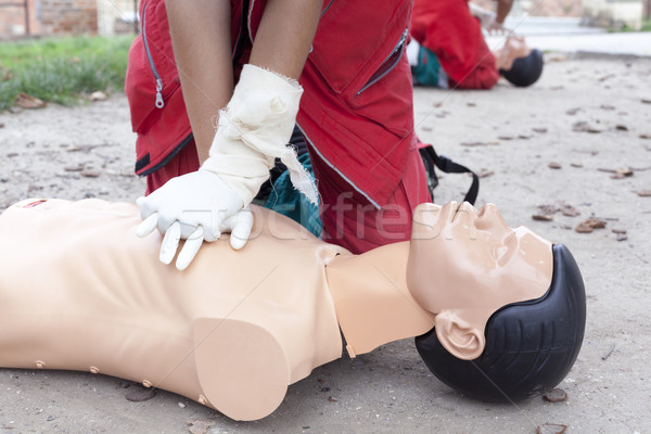 Pronto soccorso formazione medico cuore massaggio Foto d'archivio © wellphoto