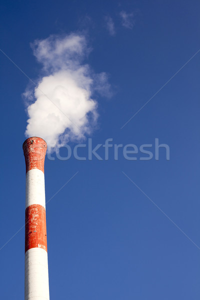 Levegő szennyezés erőmű égbolt technológia kék Stock fotó © wellphoto