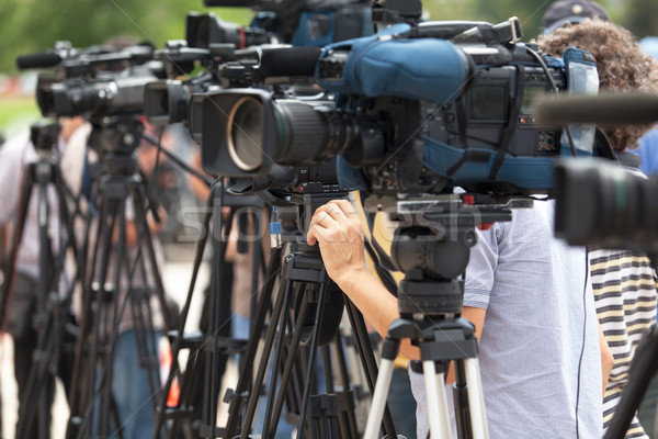 Stock fotó: Hírek · konferencia · esemény · videókamera · sajtótájékoztató · kéz