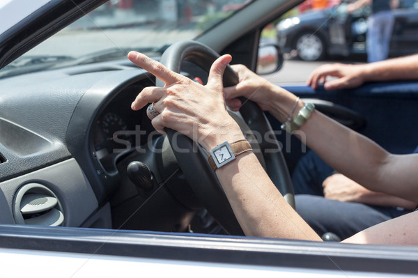 Altos aprender a conducir coche conducción escuela carretera Foto stock © wellphoto