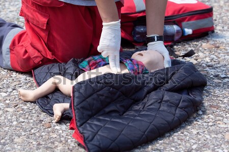 Infant dummy first aid Stock photo © wellphoto